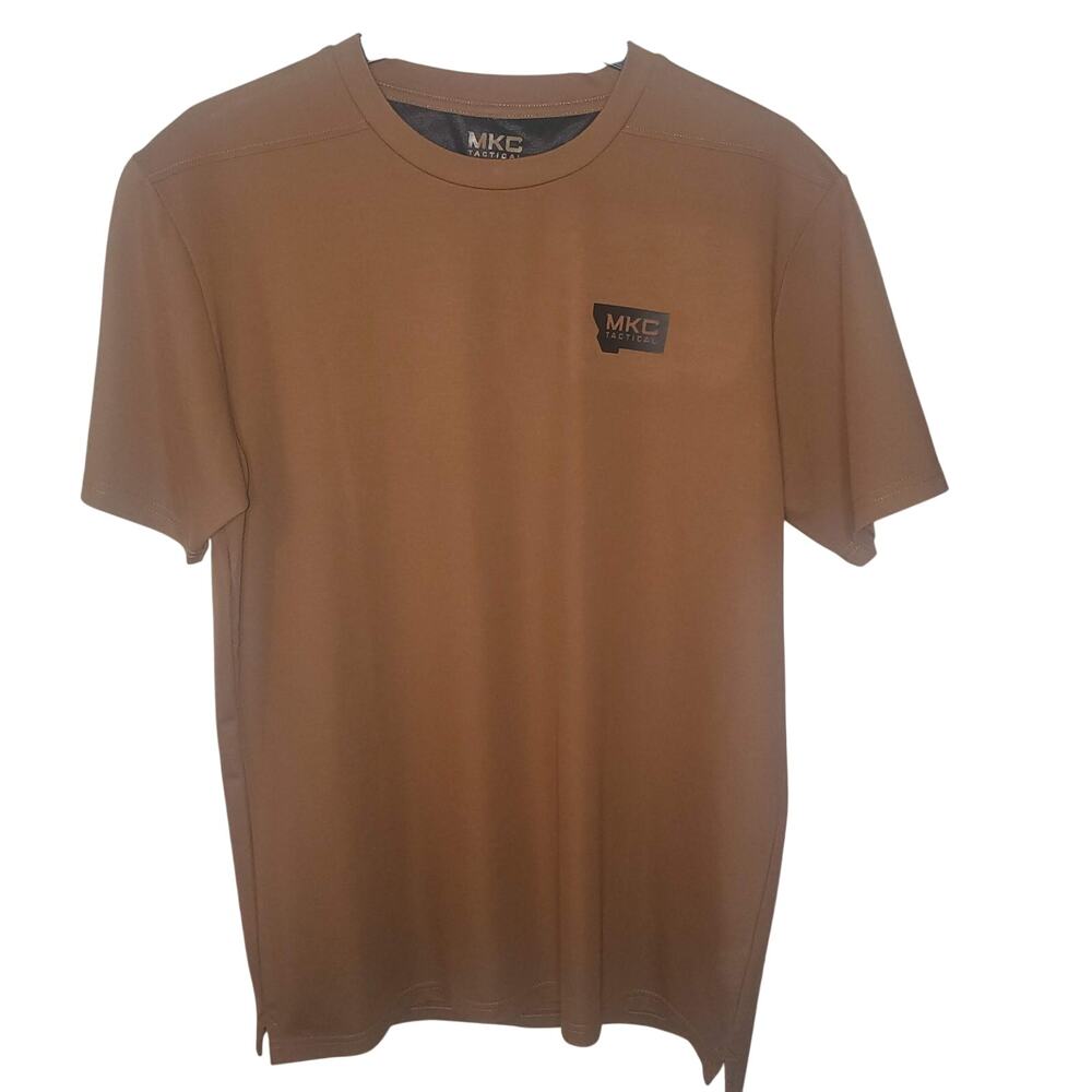 Montana Knife Company MKC Tactical Range Day Perf Short Sleeve T-Shirt Brown L